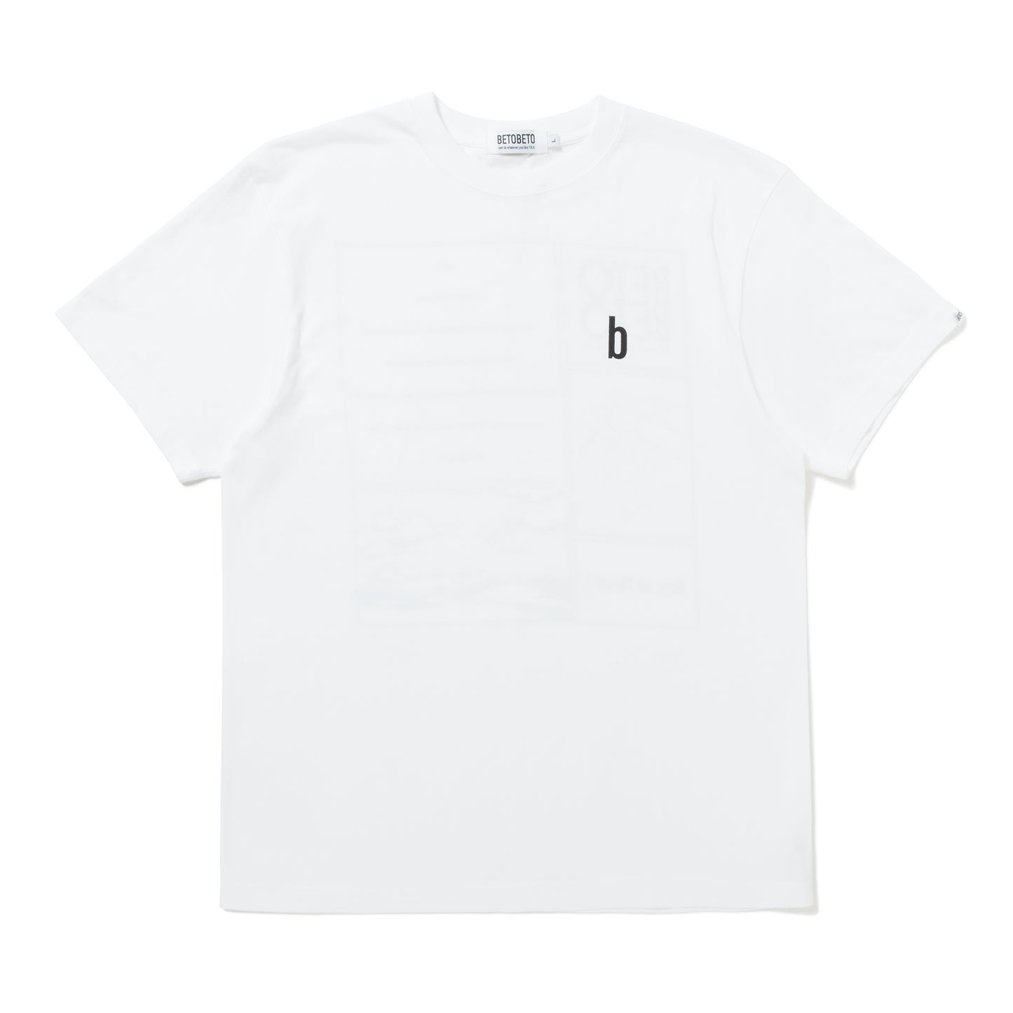 BETOBETO25 メッセージバックプリントTシャツ