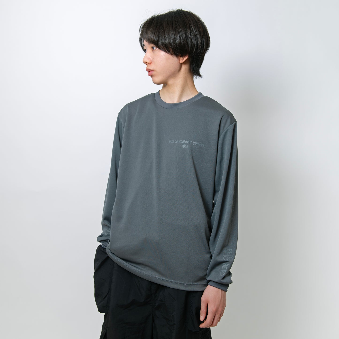 BETOBETO25 プリントドライロングTシャツ