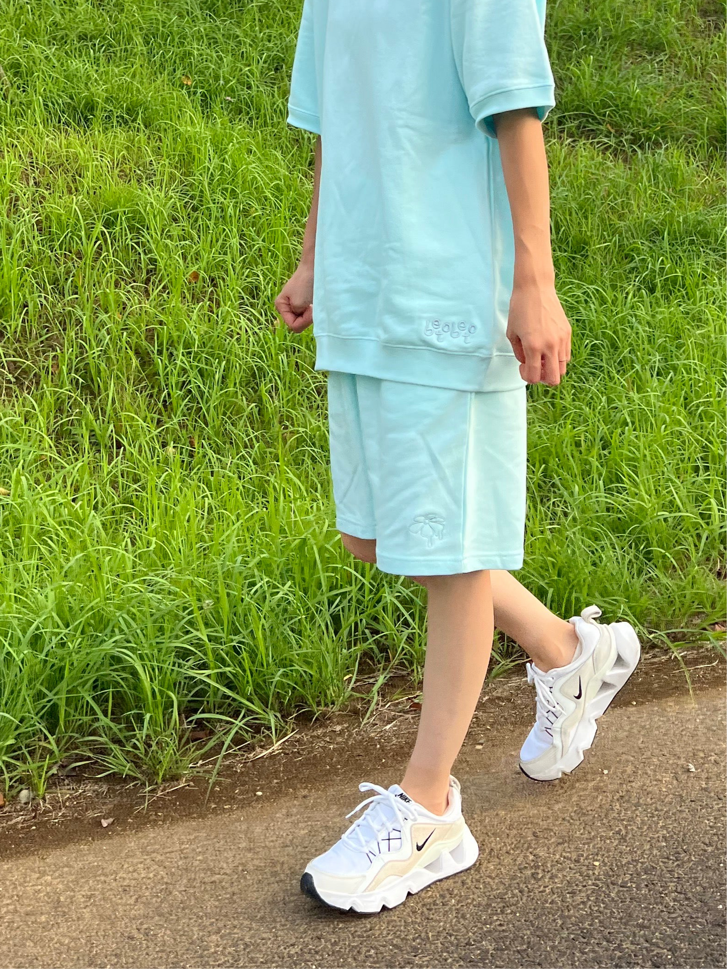 BETOBETOフラワースウェットショーツ