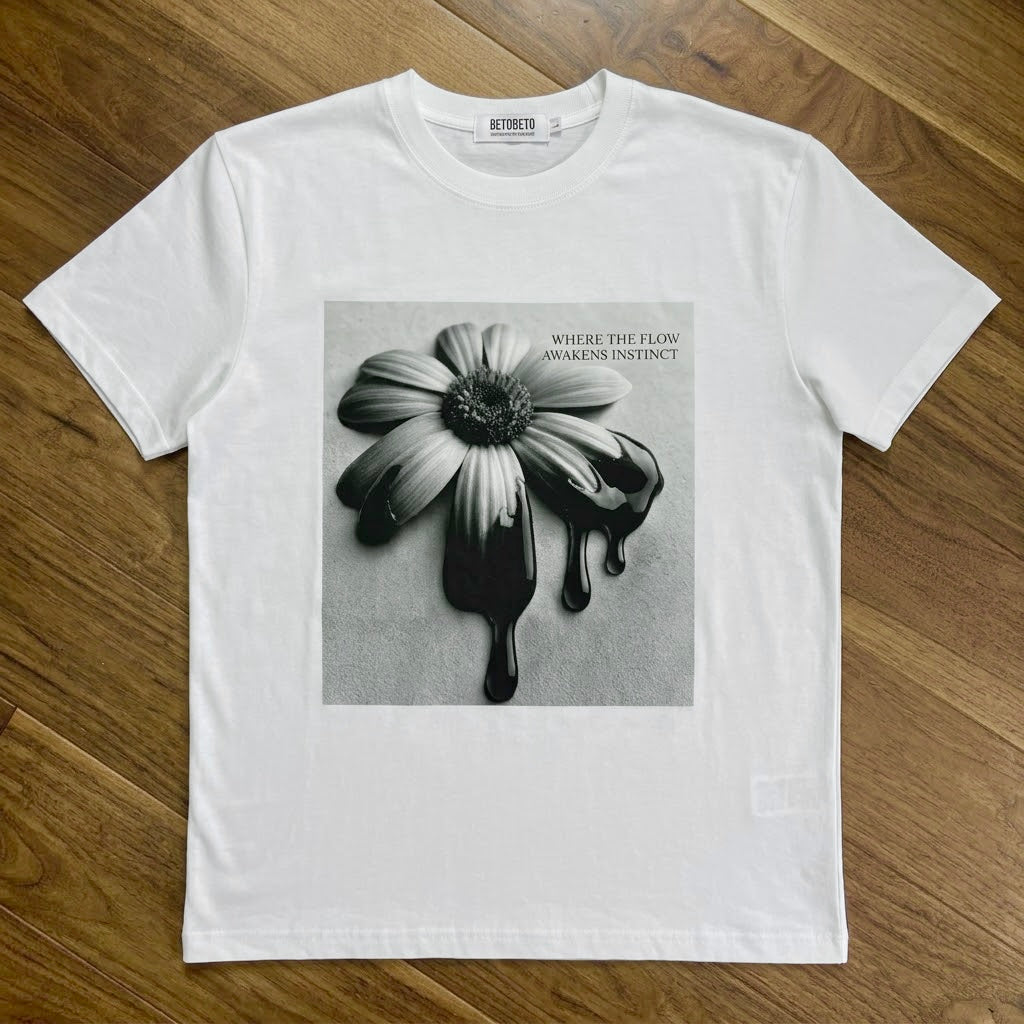 BETOBETOフラワーボックスプリントTシャツ