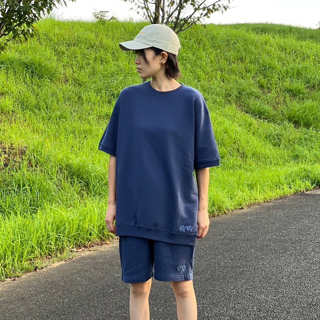 BETOBETOフラワーショートスリーブスウェット