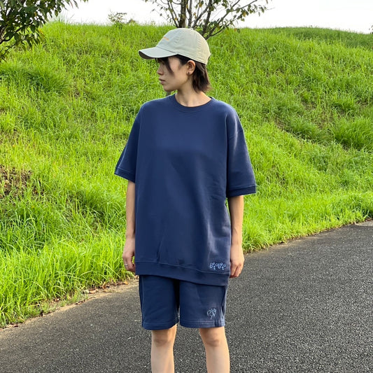 BETOBETOフラワーショートスリーブスウェット