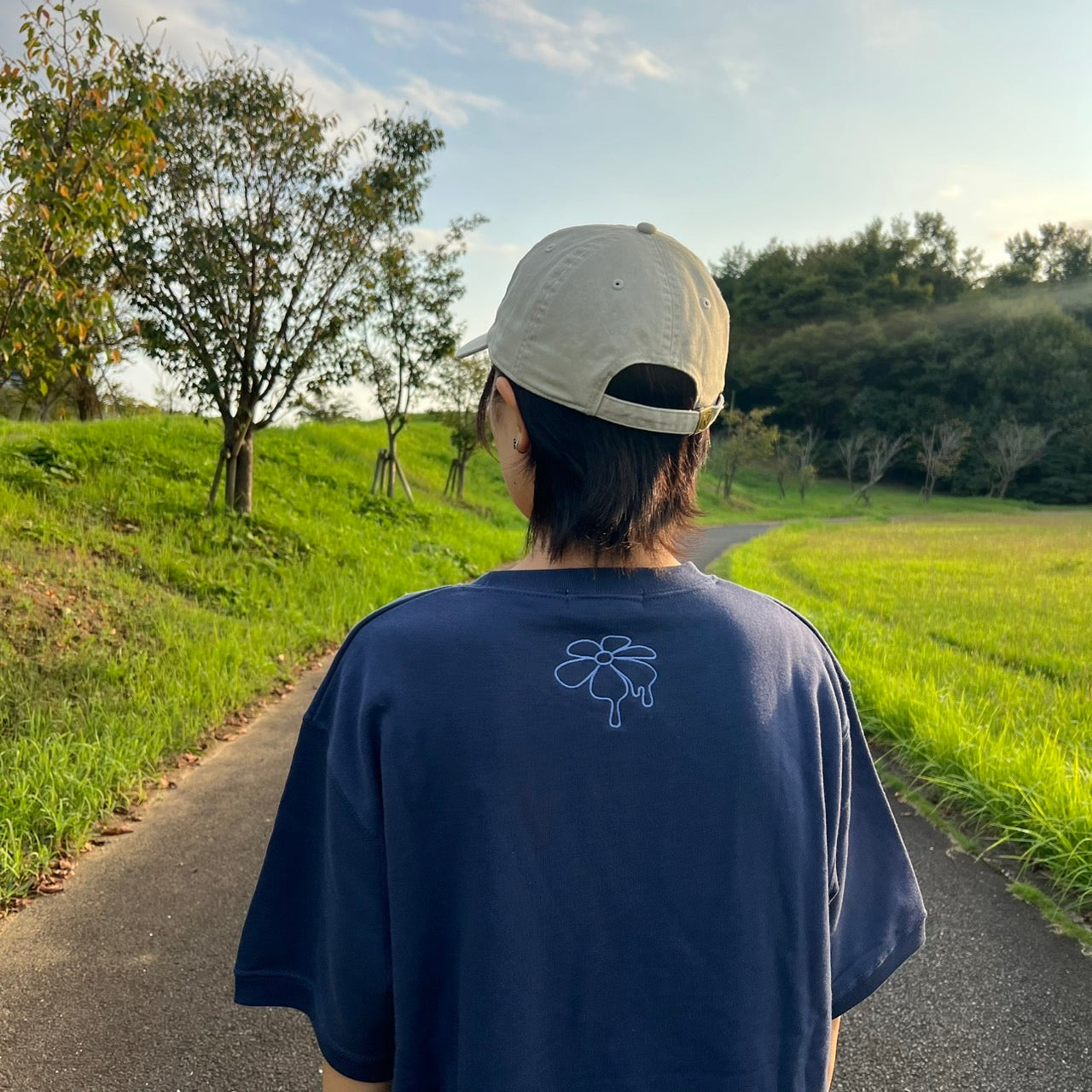 BETOBETOフラワーショートスリーブスウェット