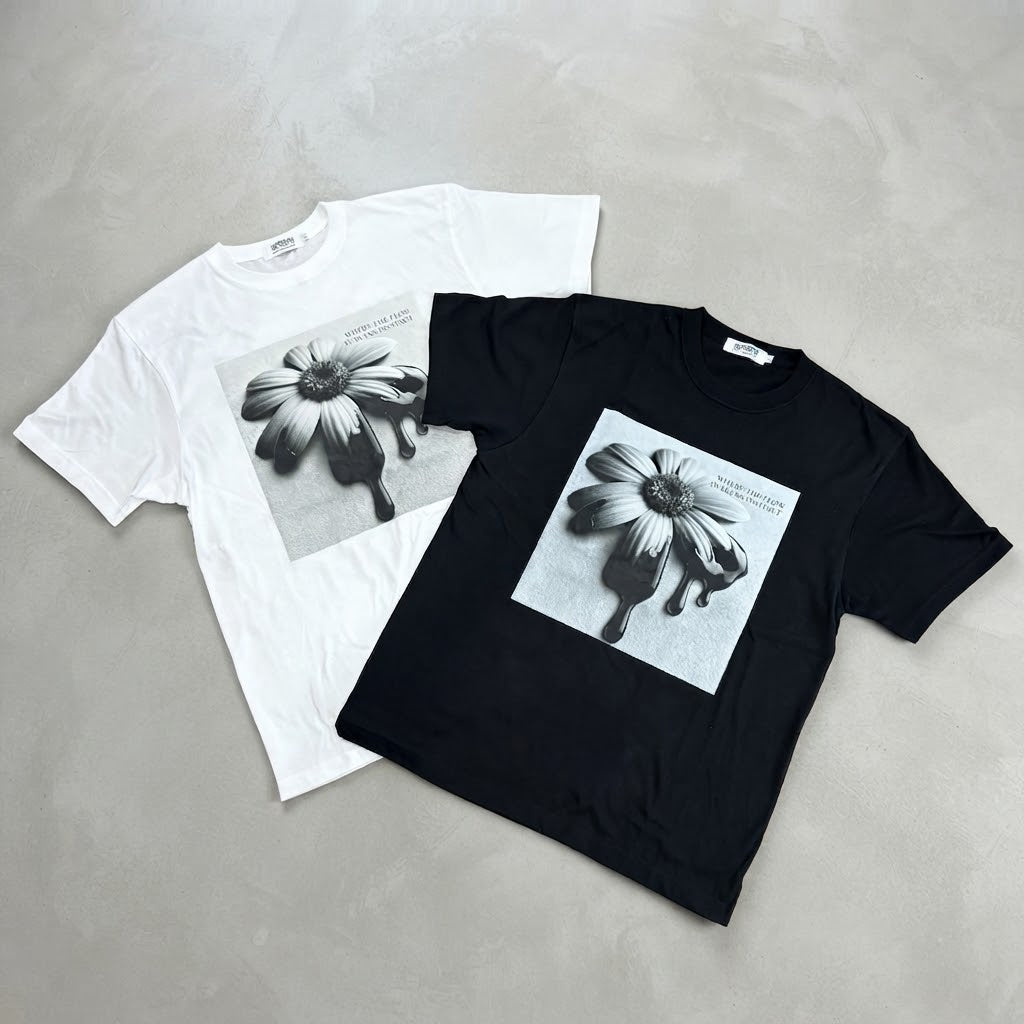 BETOBETOフラワーボックスプリントTシャツ