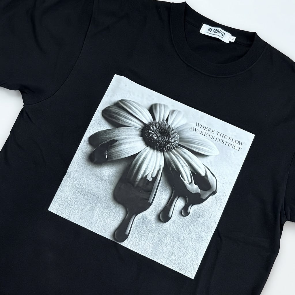 BETOBETOフラワーボックスプリントTシャツ